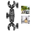 PULUZ Motorcycle Dualheads Crab Clamp Action Camera Handlebar Fixed Mount - 1
