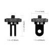 PULUZ 1/4 inch Screw Metal Tripod Mount Adapter - Black - 3