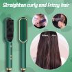 2 In 1 Hair Straightener Brush And Curler - Red - 2