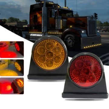 12/24V 14 LEDs Truck Two-Color Side Light Tail Light - 1
