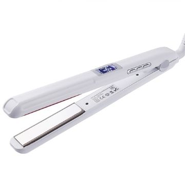 RUCHA Ultrasonic Infrared Hair Care Iron Straightener - White - 1