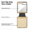Samsung Galaxy Z Flip5 Colorful PU Phone Case with Ring Holder - Black - 4