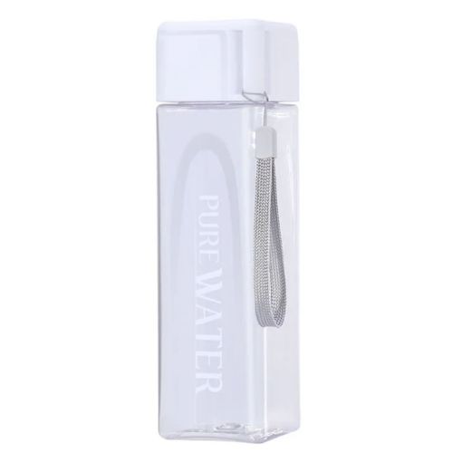 Simple Square Mug Portable Leak-Proof Plastic Cup Sports Camping Bottle - 1