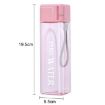 Simple Square Mug Portable Leak-Proof Plastic Cup Sports Camping Bottle - 3