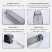 Simple Square Mug Portable Leak-Proof Plastic Cup Sports Camping Bottle - 9