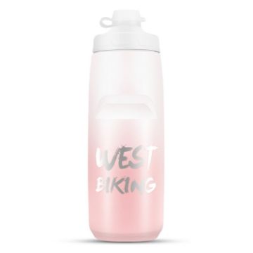 WEST BIKING 750ML Bicycle Water Bottle White Pink Gradient - 1