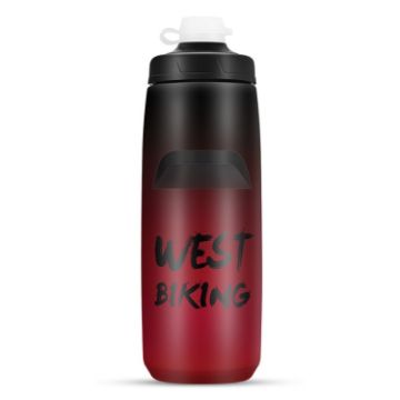 WEST BIKING 750ML Bicycle Water Bottle Black Red Gradient - 1