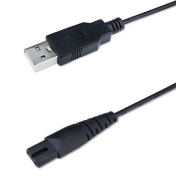 USB Charging Cable for Shaver/Water Refill Device - 1.25m - Black - 1