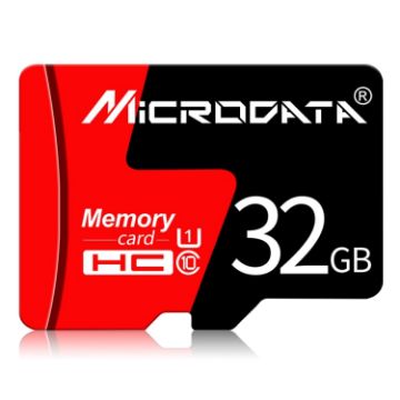 MICRODATA 32GB U1 Red and Black TF Memory Card - 1