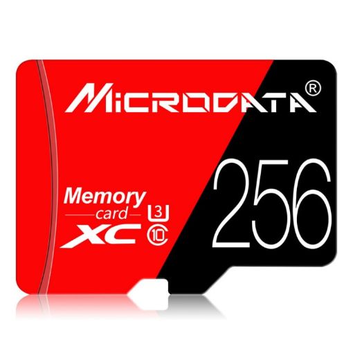MICRODATA 256GB U3 Red and Black TF Memory Card - 1