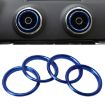 4 PCS Car Outlet Rings for Audi A3 - Blue - 1