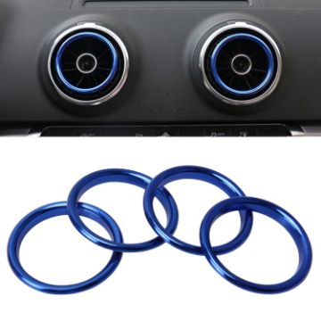 4 PCS Car Outlet Rings for Audi A3 - Blue - 1