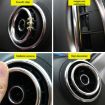 4 PCS Car Outlet Decorative Rings for Audi A3 - Magenta - 8