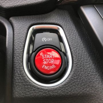 BMW G/F Chassis Car Engine Start Key Push Button Cover - Red - 1