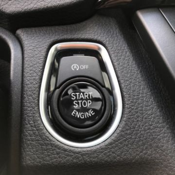 BMW G/F Chassis Car Engine Start Key Push Button Cover - Black - 1