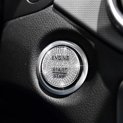 Mercedes-Benz Car Engine Start Key Button Cover Trim Sticker - 1