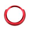 BMW Car Engine Start Key Push Button Ring Trim Aluminum Alloy Sticker (Red) - 2