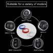 BMW Car Engine Start Key Push Button Ring Trim Aluminum Alloy Sticker (Red) - 7