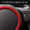 Red Aluminum Alloy Steering Wheel Cover for Jaguar - 6