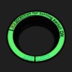 Ford Fluorescent Aluminum Alloy Ignition Key Ring - Black - 7