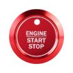 Ford F150 Car Engine Start Key Push Button Ring Trim Sticker - Red - 1