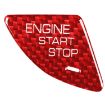 Red Carbon Fiber Engine Start Button Trim for Cadillac ATS/ATS-L - 1