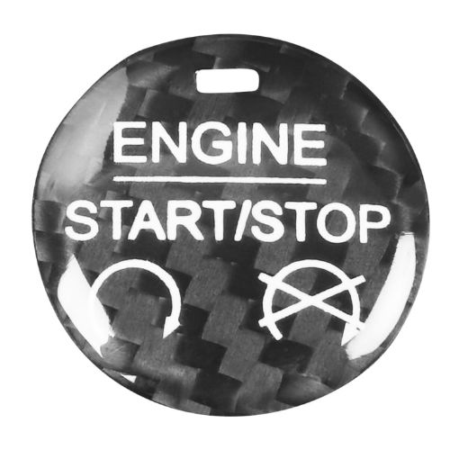 Carbon Fiber Engine Start Button Trim for Ford Mustang 2015-2019 - 1