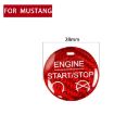 Red Carbon Fiber Engine Start Button Trim for Ford Mustang 2015-2019 - 4
