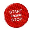Red Carbon Fiber Engine Start Button Trim for Audi A3 - 1