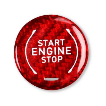 Carbon Fiber Ignition Button for Chevrolet Corvette C8 2020-2021 (Red) - 1