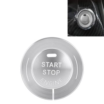 Infiniti Car Engine Start Key Push Button Ring Trim Sticker - Silver - 1