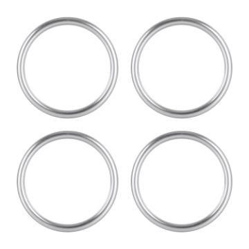 4 PCS Audi A1 Silver Vent Metal Decorative Ring Set - 1