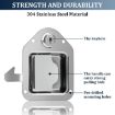Stainless Steel Tool Box Lock Paddle Latch & Keys - 3
