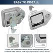 Stainless Steel Tool Box Lock Paddle Latch & Keys - 4