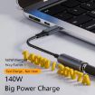 140W Computer Charging Adapter Yellow Square Port to USB-C - 3