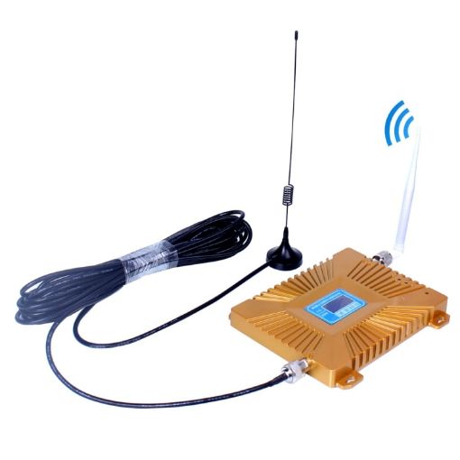 Mini Mobile Phone Signal Repeater - GSM900/WCDMA2100 - Gold - 1
