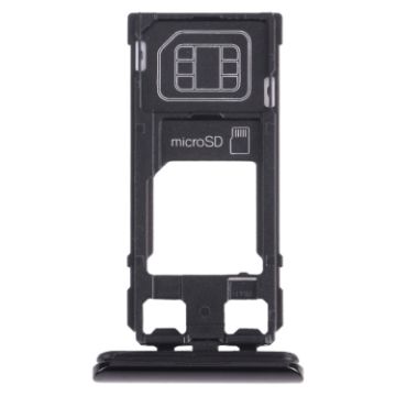 Sony Xperia 1/XZ4 SIM Card Tray + Micro SD Card Tray - Black - 1