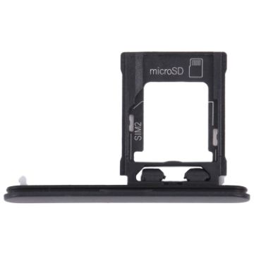 Sony Xperia XZ1 Compact SIM Card Tray + Micro SD Card Tray - Black - 1