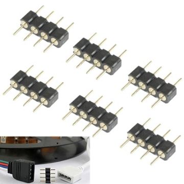 4 Pin Male Connector for RGB LED SMD Strip Light - 100pcs - 1