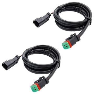 2pcs IP67 Waterproof DT Female Connector Socket Adapter, Style:1 in 1 Extended - 1