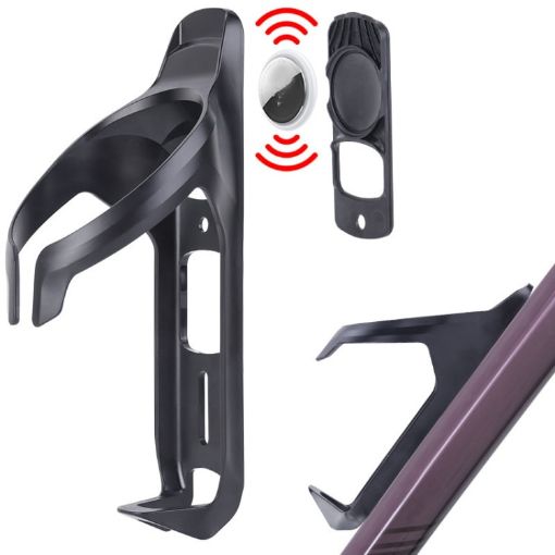 Airtag Tracker Bike Holder with Water Bottle Cage - Bicycle Mount - 1
