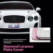 US Standard Stainless Steel License Plate Frame with Pink Diamonds - 5