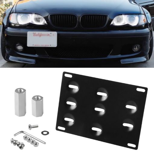 Subaru Front Bumper Tow Hook License Plate Bracket - 1
