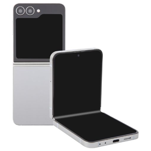 Samsung Galaxy Z Flip6 Black Screen Dummy Display Model Silver - 1
