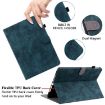 Nokia T10 Tablet Case - Dark Blue Tiger Pattern PU - 5