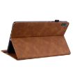 Brown Leather Tablet Case for Nokia T20 10.4 2021 - Skin Feel Solid Color Zipper - 5