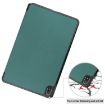 Nokia T20 Three-folding Holder Leather Tablet Case - Dark Green - 5
