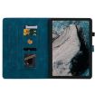 Nokia T20 10.4 2021 Lily Embossed Leather Tablet Case - Dark Blue - 4