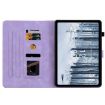 Nokia T10 Lily Embossed Leather Tablet Case - Purple - 4