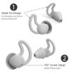 iMeBoBo A1 Shark Fin Nano Silicone Earplugs, Three Layer Grey - 3